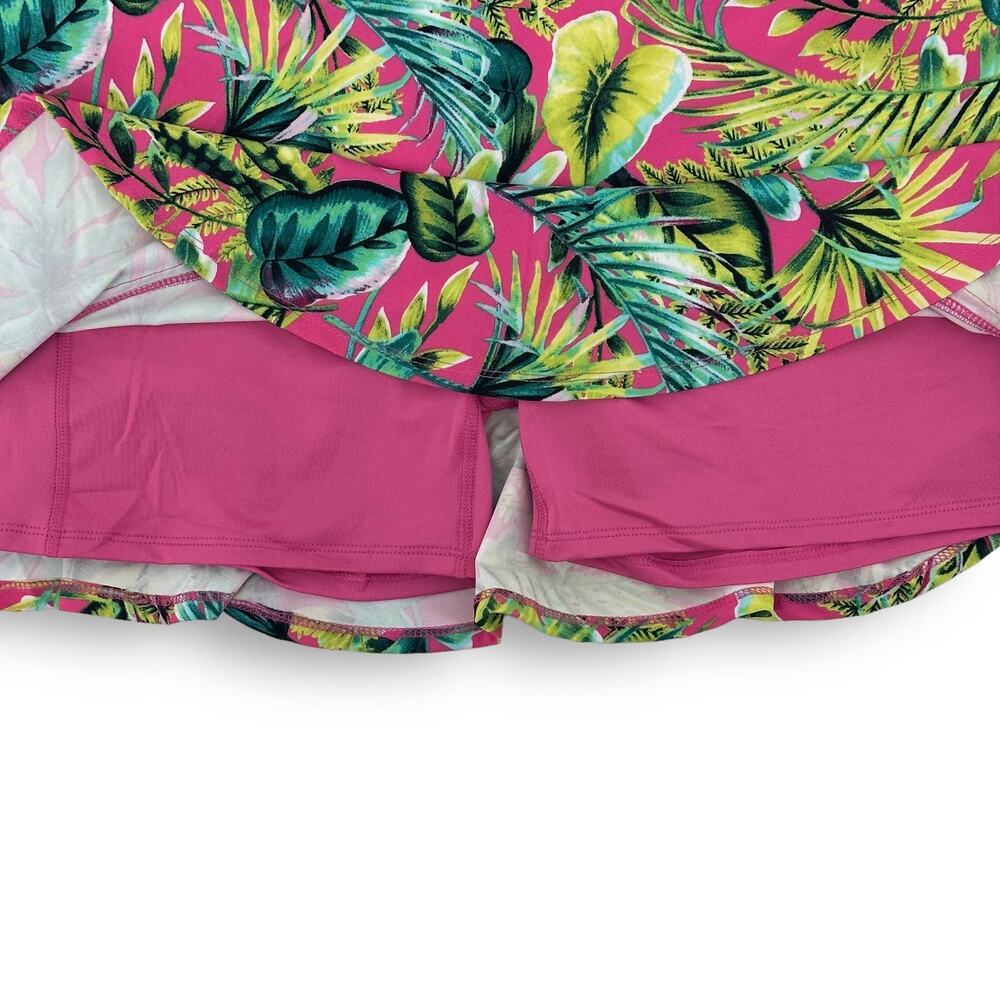 Tommy Bahama Golf Floral Tropical Flounce Ruffle Hem Skort Skirt Size XL - Picture 3 of 6